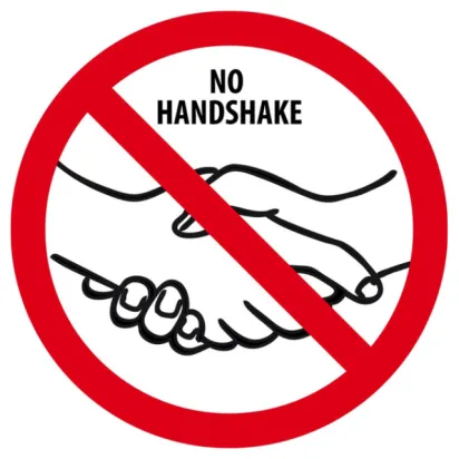 PVC-Aufkleber NO HANDSHAKE