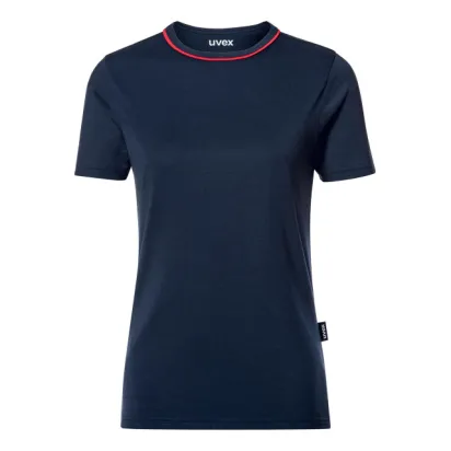 Damen T-Shirt, navy/rot, individualisierbar