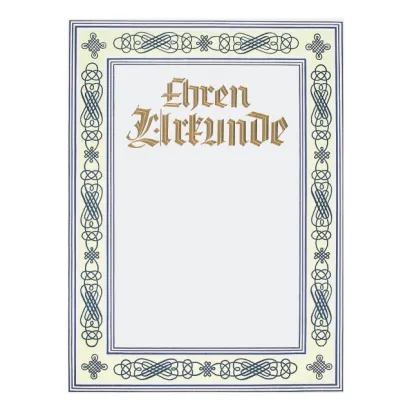 Ehrenurkunde ohne Motiv