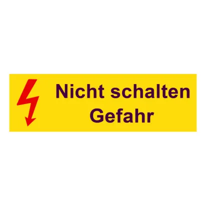 Warnschild selbstklebend