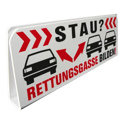Innenschild RETTUNGSGASSE BILDEN, Klemmschild