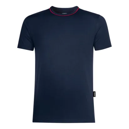 Herren T-Shirt, navy/rot