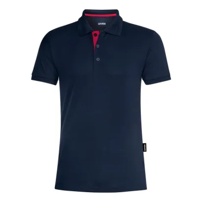 Herren Poloshirt, navy/rot, individualisierbar