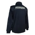 Fleecejacke PELKOTEX, navyblau, mit Schulterklappen und Stick