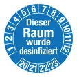 Papier-Aufkleber DESINFIZIERT