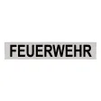 Klettschild Feuerwehr 420x80 mm, silber reflektierend