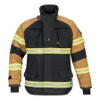 Einsatzjacke X-Pro Dynamic, schwarzblau/sand, Rückenschild FEUERWEHR leuchtgelb