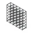 Regalsystem hoch, 5 Felder