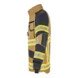Einsatzjacke X-Pro Dynamic, sand/schwarzblau, Rückenaufdruck FEUERWEHR leuchtgelb