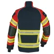 Einsatzjacke THL X-pro Solution, dunkelblau/rot, Rückenaufdruck FEUERWEHR leuchtgelb