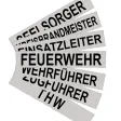 Klettschild Feuerwehr 420x80 mm, silber reflektierend