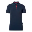 Damen Poloshirt, navy/rot