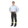 Bundhose, 100% Baumwolle FR, mit Knieverstärkung, Reflex gelb/silber/gelb