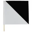 Warnflagge weiß/schwarz