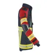 Einsatzjacke X-Pro Dynamic, dunkelblau/rot, Rückenschild FEUERWEHR leuchtgelb