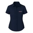 Dienstbluse DER KLASSIKER, dunkelblau, 1/2 Arm, Baumwolle