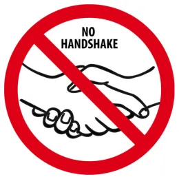 PVC-Aufkleber NO HANDSHAKE