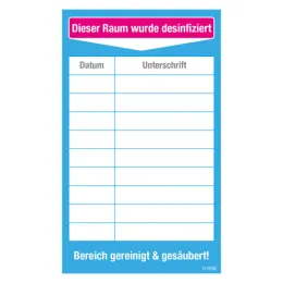 Papier-Aufkleber DESINFIZIERT