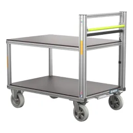 Universal-Rollcontainer mit 2 Plattformen, halbhoch