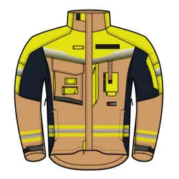 Jacke RANGER 2.0 HIGH-VIS, gold/schwarzblau/leuchtgelb