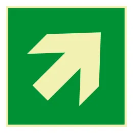 Erste-Hilfe-Zeichen Richtungspfeil diagonal