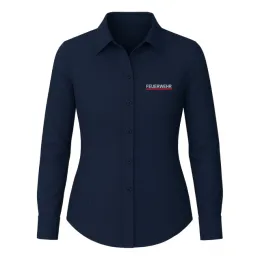 Dienstbluse DER KLASSIKER, dunkelblau, 1/1 Arm, Baumwolle