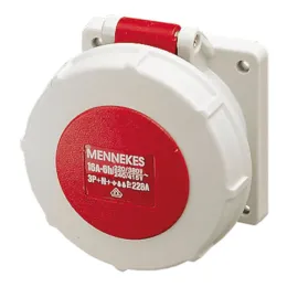 Drehstrom-CEE-Anbausteckdose, Verschlussdeckel anscharniert