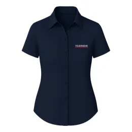 Dienstbluse DER KLASSIKER, dunkelblau, 1/2 Arm, Baumwolle